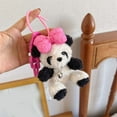 thumbnail image 1 of Plush Panda Keychain and Pendant - Stuffed Panda Doll Keyring for Handbag, Purse, Backpack, Car Keys, Lovely Gift, 1 of 7
