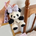 thumbnail image 1 of Plush Panda Keychain and Pendant - Stuffed Panda Doll Keyring for Handbag, Purse, Backpack, Car Keys, Lovely Gift, 1 of 7
