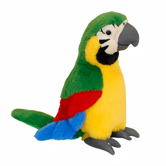 Plush Parrot Stuffed Animal - Soft Parrot Plush Toy-Precious Companion - By TigerBear Toy-9.4 inches