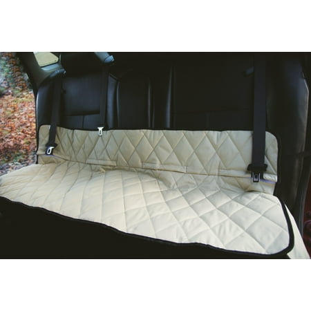 Plush Paws Premium Waterproof Nonslip Scratchproof Just Bench Seat Cover for Cars & SUVs Regular Tan