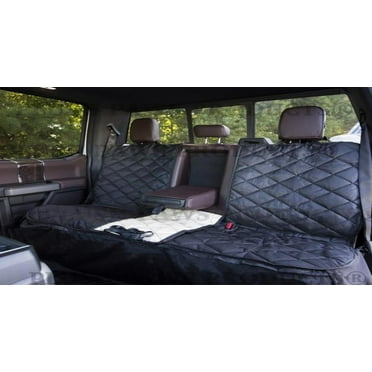 Plush Paws Products Custom Seat Cover with Detachable Hammock for Trucks, Cars & SUV's Regular Black