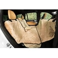 thumbnail image 1 of Plush Paws Products Velvet Convertible Rear Seat Cover | Durable Diamond Stitching | Washable & Waterproof Back Seat Cover | Car, Truck & SUV | Nonslip, Tear Resistant Protection | X-Large Desert Sand, 1 of 6