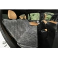 thumbnail image 1 of Plush Paws Products Velvet Rear Car Seat Protector w/o Hammock | Washable & Waterproof Back Seat Dog Cover for Car, Truck, & SUV | Nonslip, Tear Resistant Pet Seat Cover | X-Large London Grey, 1 of 5