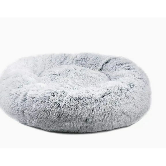 Plush Dog Bed- Gray