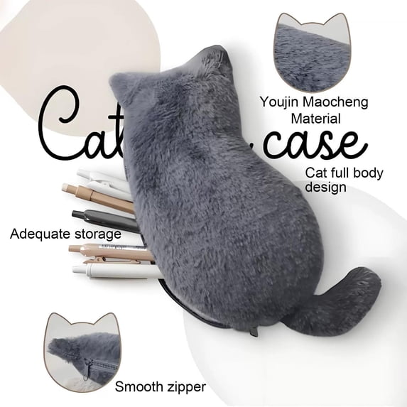 Plush Pencil Case, Cats Pencil Pouch, Pencil Case Small, Pencil Pouch Aesthetic