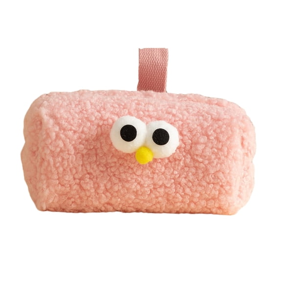 Plush Pencil Case Furry Pencil Pouches for Student Adult Large Capacity Portable Pen Organizers Travel Cosmetic Bag
