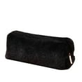 thumbnail image 1 of Plush Pencil Case, Large Capacity, Soft Korean Style, for Students, Black, 1 of 1