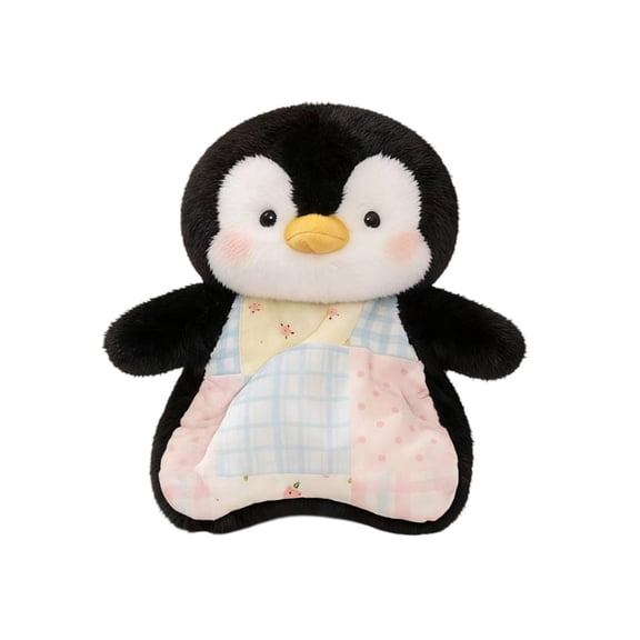 Plush Penguin Stuffed Toy, Soft Patchwork Cuddly Penguin, 1 Piece For All Ages Young Gift