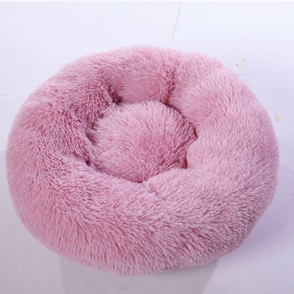 Plush Pet Bed, Donut Cuddle Cat Dog Bed with Soft Filling, Warm Round Nest for Small Medium Dogs and Cats