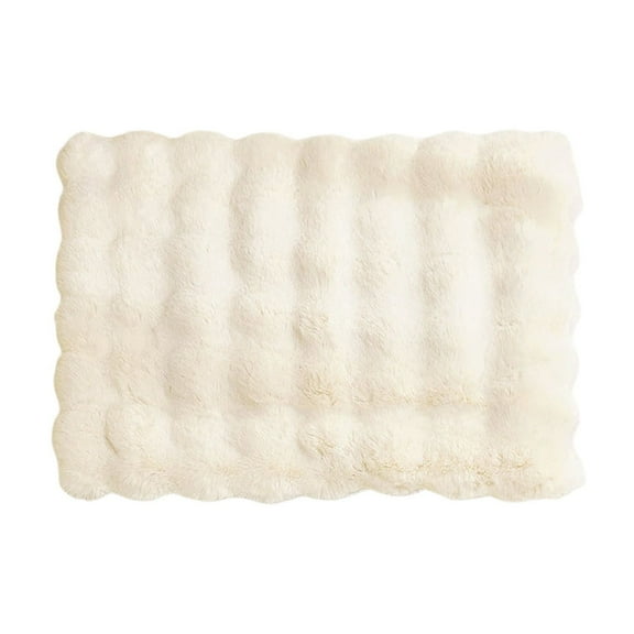 Plush Pet Bed, Washable Warming Kitten Cushion with Ultra Soft Fabric for Dogs, Cats, Portable Pet Accessories for Bedside, Travel, Outdoor, Car Seat,11.8x15.7in(White)