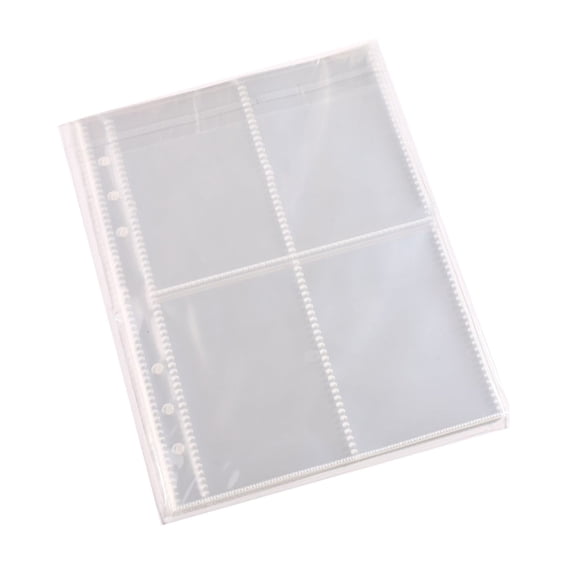 6 Rings Binder 6 Hole Pre-punched Photo Binder Sleeve 4 Pocket for Photo Album