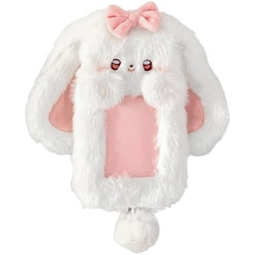 Plush Photocard Holder, Kawaii Photo Card Cover Keychain Pendant Cute Photo Protective Sleeve for Credit ID Bank Card Bus Card Student Card ID Badge