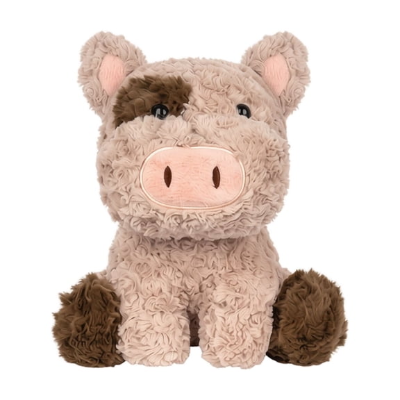Plush Pig Stuffed Animal, Cute Spotted Brown Soft Plush Toy, 1 Piece Cuddly Plush Doll, Perfect Birthday Gift for Kids Toddlers and Animal Lovers Home Decor Accent