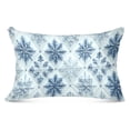thumbnail image 1 of Plush Pillow Cases King Size Ultra Soft Warm Pillowcases with Zipper 3d Blue White Snowflakes 20"x40", 1 of 9
