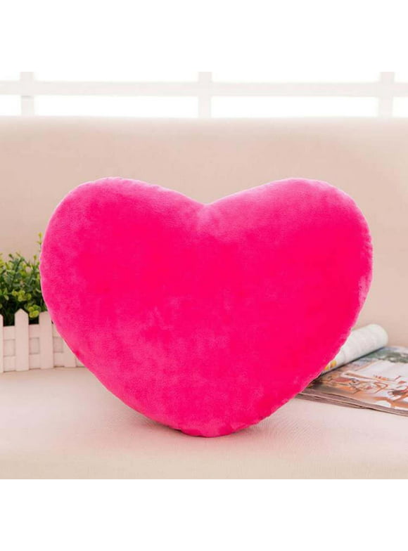 Plush Pillow Heart Shape Cushion Fluffy Throw Pillows Decorative Back Cushions for Friends Valentine's Day