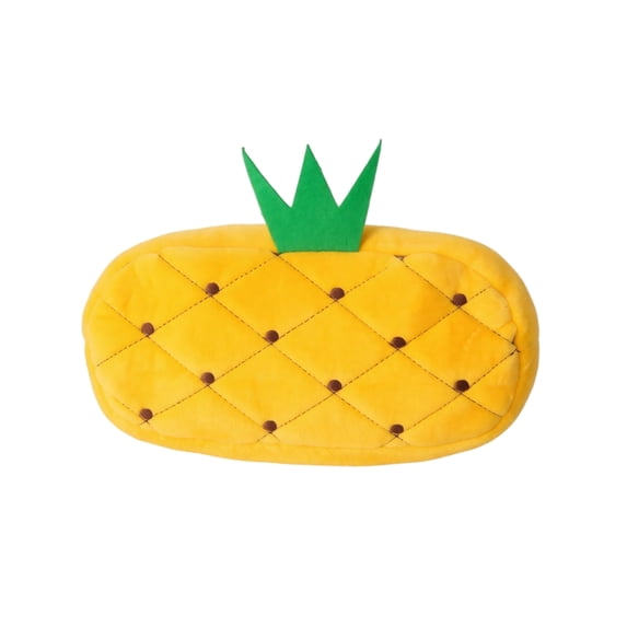 Plush Pineapple Pencil Pouch, Large Capacity Zipper Stationery Organizer, Cute Fruit Themed Storage Bag For Students, Classroom & Daily Use