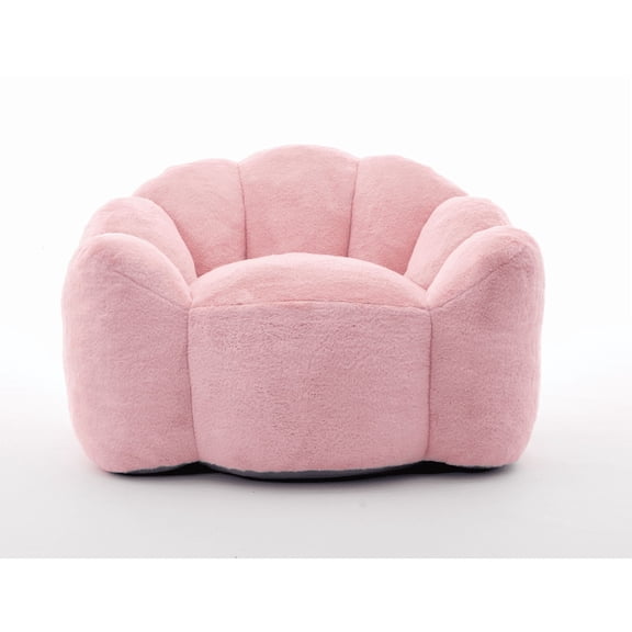 Plush Pink Lotus Compression Sofa - 1 Seat, 43.7" W x 39.7" D, Ergonomic High Rebound Sponge, Luxurious Gold Metal Legs, Easy Move Pull Ring, Perfect for Living Room & Bedroom Relaxation