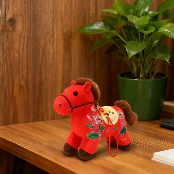 Plush Pony Hanging Doll, Cute Stuffed Horse Toy with Clip for Baby Crib Mobile, Soft Nursery Decor and Teething Toy for Infants Toddlers and Kids