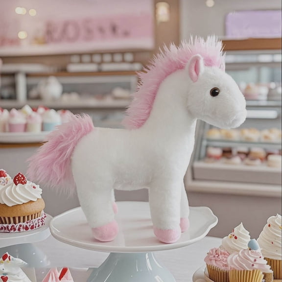 Plush Pony Toy Set - 4 Pack Soft Mini Horse Figures, Cute Stuffed Animals, Realistic Pony Breeds, Birthday Gifts for Horse Lovers, K-ids Room Decor Collection