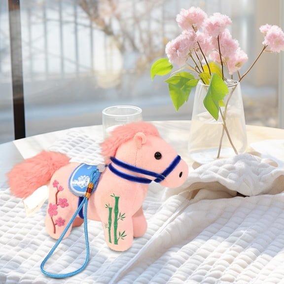 Plush Pony Toy Verdsylv Cute Pony Doll Figurine - Adorable Plush Stuffed Animal Toy, Perfect Nursery Bedroom Decor, Christmas Gift for Toddlers & Children, Soft & Huggable Kids Room Ornament
