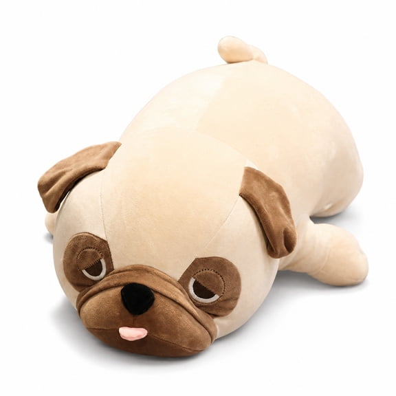 Plush Pug Dog Stuffed Animal Soft Cuddle Companion Plush Toy for Sofa Bed