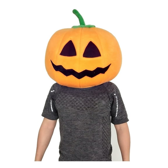 Plush Pumpkin Lamp Costume Pumpkin Mascot Head Mask Adult For Men Women