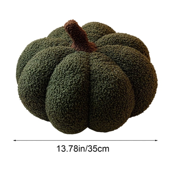 Plush Pumpkin Pillow Simulated 3D Cushion Stuffed Pumpkin Toy Pillows Fall Decorations for Thanksgiving Christmas Halloween Bedroom Sofa Couch, 13.7 inch Large Size