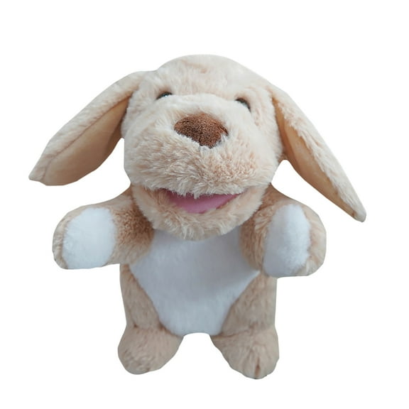 Plush Puppets for Toddlers Kids Adults, Animal Puppets with Working Mouth, Dog Stuffed Animal, Cute Hand Puppets for Kids Ages 3+ , Toddler Animal Plush Toy for Show Theater, Christmas Birthday Gifts