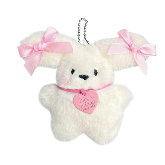 Plush Puppy Keychain Pendant Cute Big Eared Dog Dolls with Bowknot Keyring Bag Charm for Backpacks Purse Decoration Gift