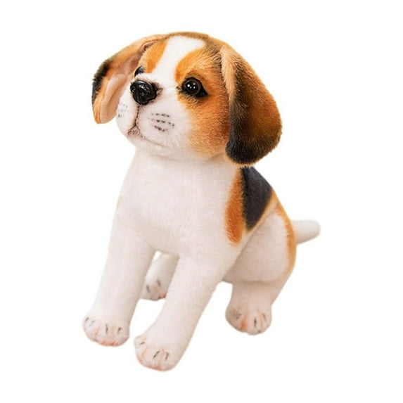 Plush Puppy Toy, Soft Dog Stuffed Animal, Realistic Cute Puppy Doll for Children's Sleep and Birthday Gifts, Multicolor Cotton Material, 23x20x15cm, Educational and Decorative Companion