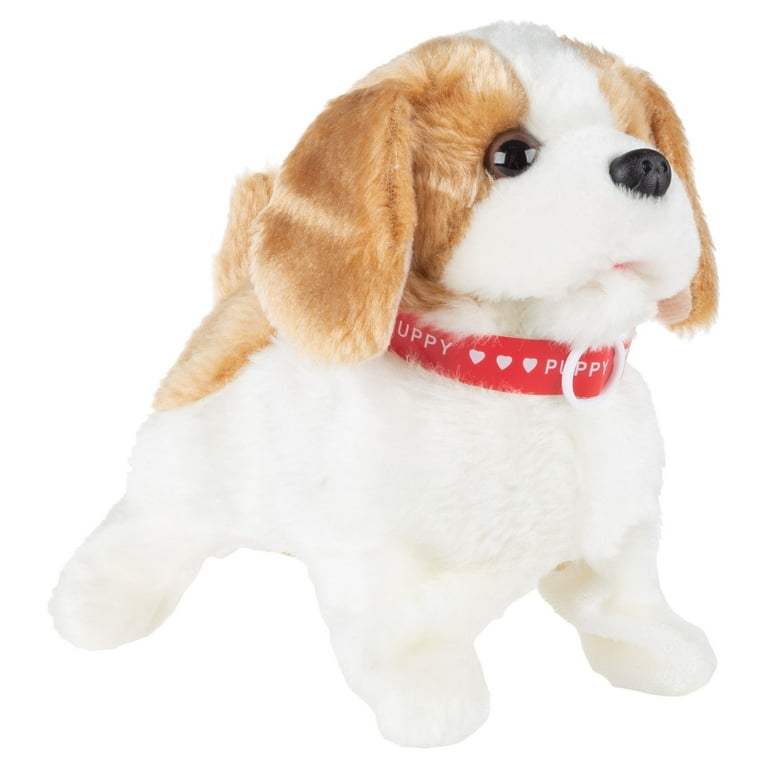 Happy Trails Interactive Plush Puppy Toy, Walks, Barks, Back Flips
