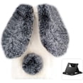 thumbnail image 1 of Plush Rabbit Case Compatible with Google Pixel 6A,Fluffy Fuzzy Cute 3D Bunny Ears Soft Warm Case Faux Fur Shockproof TPU Back Cover with Bling Diamond Chic Bowknot,Black and White, 1 of 4