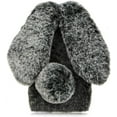 thumbnail image 1 of Plush Rabbit Case for iPhone 15 Pro 6.1",Fluffy Fuzzy Cute 3D Bunny Ears Soft Warm Case Faux Fur Shockproof TPU Back Cover with Bling Diamond Chic Bowknot,Dark Grey, 1 of 5