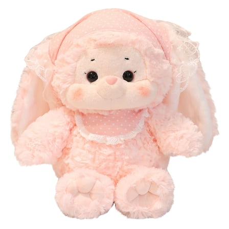 Plush Rabbit Dolls Small Soft Stuffed Animal Bunny Rabbit Plush Toy for Baby Girls 15.75inch (Pink Rabbit, A )