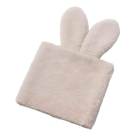 Plush Rabbit Ears Bouquet Packaging Material Gift Decorative Bouquet Wrap Cloth Reusable for Party Birthday Wedding New Year Holidays Beige