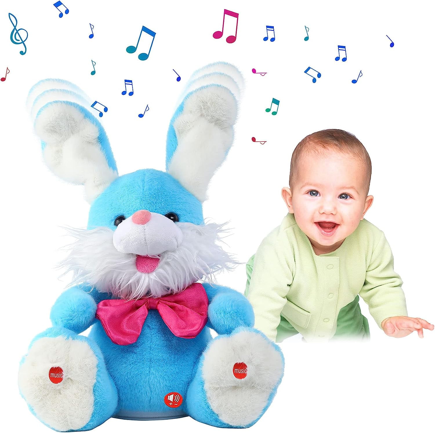 Baby Toys Bunny Stuffed Animal Toys, Children Songs and Lullabies Peek