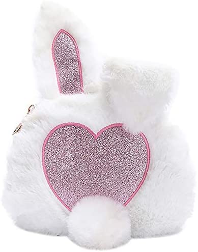 Plush Rabbit Handbag Bunny Fluffy Toy Crossbody Shoulder Bag Satchel ...