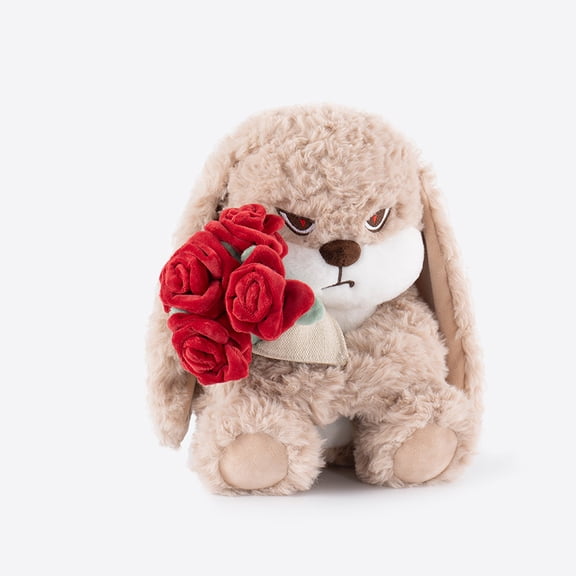 Plush Rabbit Rose Style Collection 30cm Soft Stuffed Animal Decor Gift for Little Adventurers