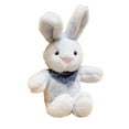 thumbnail image 1 of Plush Rabbit Stuffed Animal Soft Toy with Bandana for Children and Adults Huggable Bunny Doll for Home or Office Decor, 1 of 4