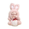 thumbnail image 1 of Plush Rabbit Stuffed Animal Toy With Soft Fluffy Texture, Cute Bow And Bell Details For Enhanced Playfulness, Safe Non-Toxic Materials For Safe Interaction With Big Kids And, 1 of 6