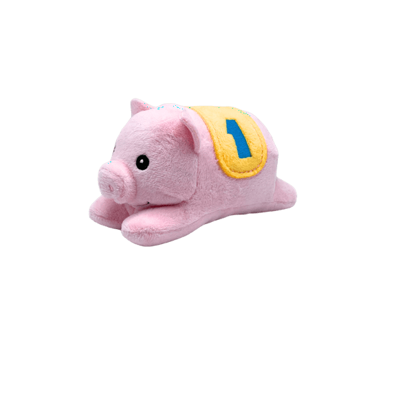 Plush Racing Pig Dog Toy Soft & Squeaky Fun for Pets