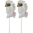 thumbnail image 1 of Northlight Plush Rainbow Unicorn Christmas Picks - 24" - Set of 2, 1 of 8