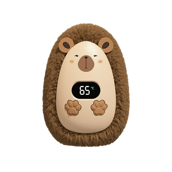 Plush Rechargeable Hand Warmer,3-Speed Digital Display 1200mAh Mini Portable Hand Heater for Winter Outdoor Indoor Camping Gift(45-65°C)