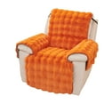 thumbnail image 1 of Plush Recliner Slipcover Home Faux Fur Fluffy Recliner Chair Slipcover Non Slip Back Fuzzy Fluffy Reclining Couch Cover Soft Comfort Sofa Slipcover Washable Furniture Protector - Style 2, 1 of 5