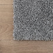 Plush Residential Luxury Carpet Tiles / Squares - Light Gray - DIY, Seamless, High-Density Pad, Machine Washable 40sf