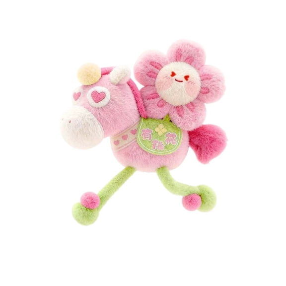 Plush Rich Mascot Toy with Soft Fabric, Fun Lucky Character Decor for Desk Display & Gift Use