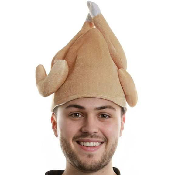 Plush Roasted Turkey Thanksgiving Hat Costume Accessory