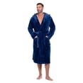 thumbnail image 1 of Plush Robes For Men, Soft Fuzzy Hooded Mens Bathrobes , Long Comfy Robe For Men, 1 of 5