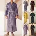thumbnail image 1 of Plush Robes for Men - Soft Bathrobe,Thermal Robe, Warm Robe with Pockets Soft Lounge Sets for Women, 1 of 5