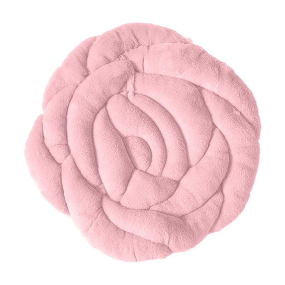 Plush Rose Cushion 18x18 Inches Floral Chair Pad Non Slip Floor Mat Decorative Seat Cover Dining Office Tatami Meditation Pillow tatami pillow